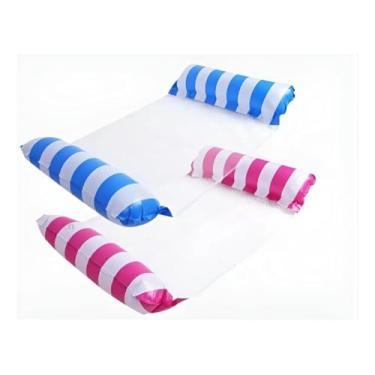 Imagem de Bóia Rede Cama Flutuante Inflável – Espreguiçadeira Aquática Confortável para Piscina, Praia e Lago, Leve e Portátil