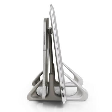 Imagem de OCTOO, LiteStand Vertical - Suporte de mesa vertical para notebook e tablet, Ice Silver