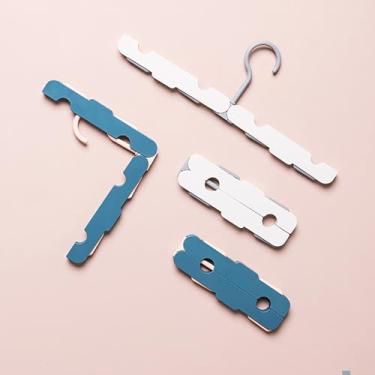 Imagem de Cabide de viagem dobrável, suporte multifuncional antiderrapante com clipes para casa, dormitório (rosa)