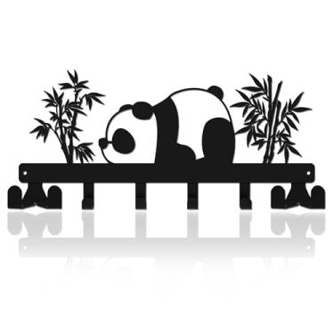 Imagem de SPMatrix Presentes de aquecimento de casa nova, porta-chaves para parede com parafusos, decoração de cabide de chave panda para cozinha, entrada, escritório, corredor, quarto, porta, paralama de