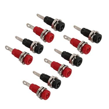 Imagem de Adaptador de Soquete de Banana de 2 Mm Com Folha de Mola Interna Preta e Vermelha, Latão, para Instrumentos Eletrônicos, Equipamentos Industriais