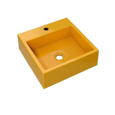 Imagem de Cuba Apoio Quadrada Q355w Colorida Amarelo