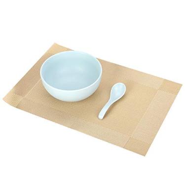 Imagem de ZJchao Jogos Americanos Resistentes Ao Calor, 4 Peças de 30 × 45 Cm Elegantes Tapetes de Mesa Retangulares Em PVC para Mesa de Jantar Jogos Americanos para Tigela e Almofadas de Prato para Decoração