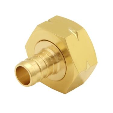Imagem de Joywayus 1/5.1 cm PEX 3/10.2 cm fêmea GHT Hex latão jardim mangueira de água conector acessórios para casa/barco/gramado/lavagem elétrica/irrigação