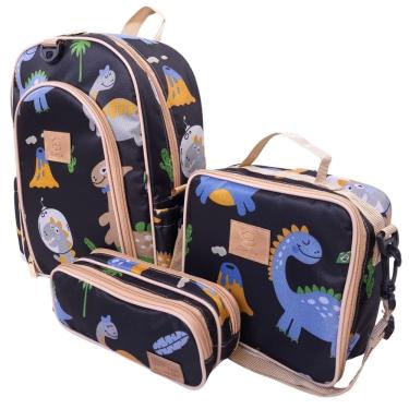 Imagem de Kit Mochila Escolar Infantil Completo Menina Menino Bolsa
