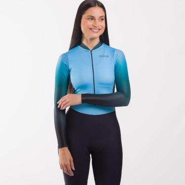 Imagem de Macaquinho Ciclismo Feminino Marcio May Moove Manga Longa Wave-Feminino