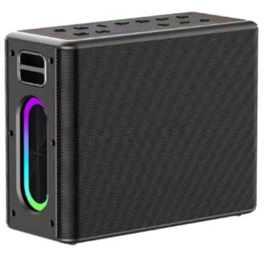 Imagem de Caixa de Som Portátil 120W RMS Bateria 12000mAh, Bluetooth 5.0, Função TWS, 2 Microfones para Karaokê, Entradas USB/TF/AUX e Alça de Transporte – Potência, Mobilidade e Diversão para Qualquer Evento