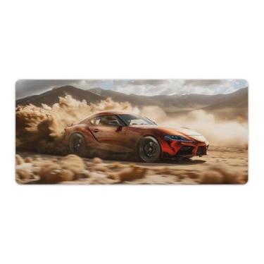 Imagem de HouLaiZhe Drift Sup JDM Sports Car Cool Large Gaming Mouse Pads Tapete de Mesa Base de Borracha Antiderrapante Laptop Acessórios de Computador Suprimentos Bloco de Escrita para Escritório Casa 40 x 90