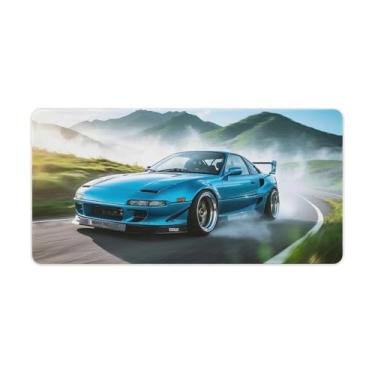 Imagem de HouLaiZhe JDM Car MR2 Mountain Top Drift Cool Gaming Mouse Pads JDM Car Desk Pads Grandes Mousepads para teclado de mesa Tapete de computador 30 x 60 cm