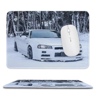 Imagem de Mouse pads quadrados neve inverno JDM carro R32 estático gaming mouse pads base de borracha antiderrapante suprimentos tapete de mouse pad de borracha impermeável mesa mesa pad para escritório casa 20