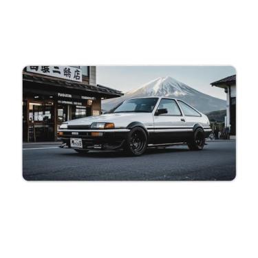 Imagem de HouLaiZhe JDM Retro Classic Car AE86 Mount Fuji Gaming Mouse Pads JDM Car Desk Pads Grandes Mousepads para Desktop Keyboard Computer Mat40X75cm