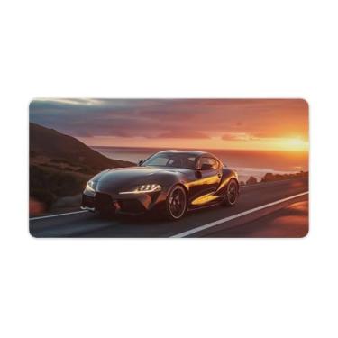 Imagem de HouLaiZhe Speed ​​JDM Sup Sunset Cool Large Gaming Mouse Pads Tapete de Mesa Base de Borracha Antiderrapante Laptop Acessórios de Computador Suprimentos Bloco de Escrita para Escritório Casa 30 x 60