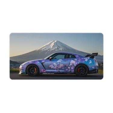 Imagem de HouLaiZhe Graffiti JDM Car R35 Mount Fuji Gaming Mouse Pads JDM Car Desk Pads Grandes Mousepads para Desktop Keyboard Computer Mat30x60cm