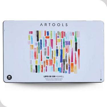 Imagem de Estojo de Lápis de Cor Aquarelável 36 Cores com Pincel Artools
