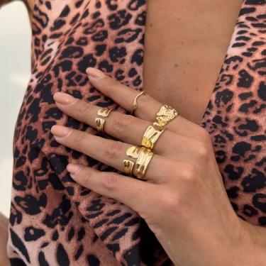 Imagem de Conjuntos de anéis para mulheres, anéis ajustáveis empilháveis estilo boêmio, joias modernas empilháveis para uso diário, presentes de natal presentes de amizade para mulheres dia dos namorados