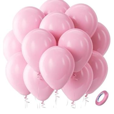 Imagem de LOLStar Macaron Pink Latex Balloons, 100 Pcs 12 inch Round Macaron Pink Colors Balloons for Birthday Baby Shower Wedding Party Decor