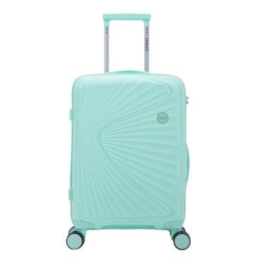 Imagem de Mala Bordo Grande 4 Rodas Giro 360 Polipropileno 76cm 32kg Verde-claro