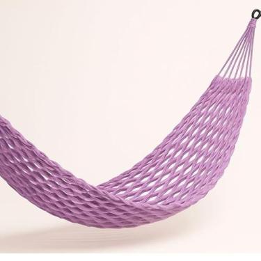 Imagem de Rede De Dormir Casal Descanso Trançada Em Algodão (Rede Trançada Lilas)