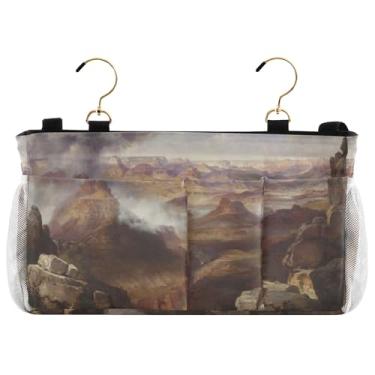 Imagem de TSENQUE Suporte lateral para cama de beliche bonito Thomas Moran American Grand Canyon Colorado River, bolso de cabeceira, suporte remoto para cama