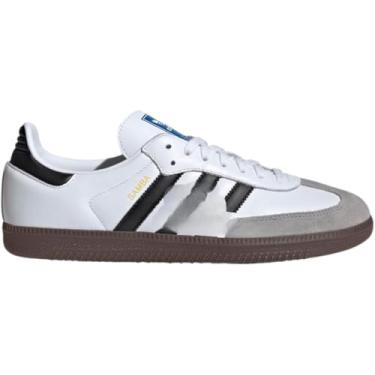 Imagem de Samba Tênis Casual em Couro, Branco e Preto, Sola em Borracha Marrom, Numeração 35 ao 39, Estilo Clássico de Primeira Linha Luxo (BR, Adulto, Numérico, 39)