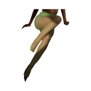 Imagem de Meia-calça Feminina Transparente Brilhante Com Glitter, Fina, 15 Denie