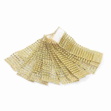 Imagem de Acouto Anéis de Guardanapo de Casamento 50 Pçs 8 Linhas Cadeira Faixa Guardanapo Anéis Malha Envoltório Fita Casamento Tira Decorações de Mesa Casa & Cozinha (50 unidades)