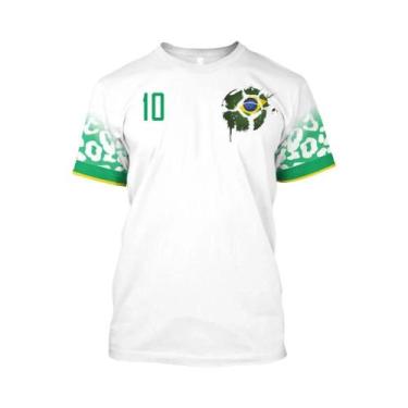Imagem de Camiseta De Manga Curta Da Seleção Brasileira Masculina 2022 Moda Espo