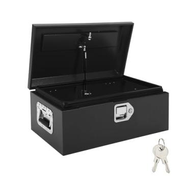 Imagem de Garvee Caixa de ferramentas para caminhonete, 50 x 30 x 24 cm, caixa de ferramentas de metal de aço resistente para caminhonete, organizador de armazenamento seguro, design à prova d'água, tampa de