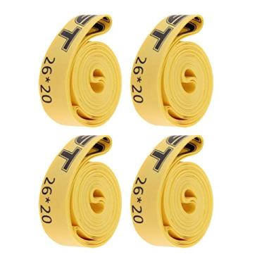 Imagem de 2 pares de fita para aro de bicicleta serve para tamanho 66 cm – protetor de cinto anti-perfuração de tubo interno de PVC para pneu de mountain bike, conjunto com 4