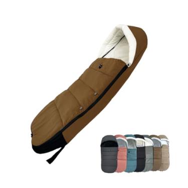 Imagem de Protetor de pé universal para carrinho Babyzen YOYO/YOYO2 e Bugaboo, base de tecido impermeável, fácil de limpar, cobertura de pé quente para carrinhos de bebê (Toffee)