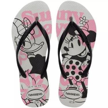 Imagem de Chinelo Slim Feminino Havainas Disney 41413 Branco-Feminino