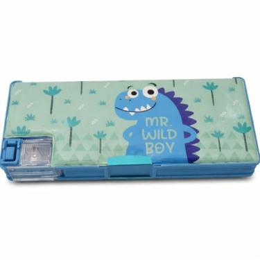 Imagem de Estojo Multifuncional Apontador de Lápis Vários Padrões Fofos Adequado para Meninas Do Ensino Fundamental Meninos Ótimos Presentes para Crianças (Verde e Rosa) (VERDE)