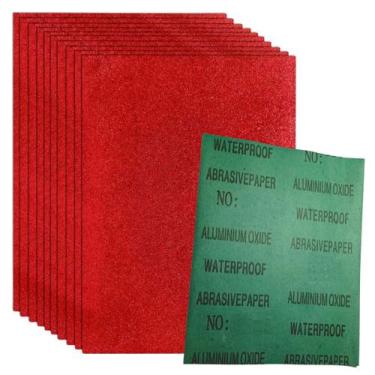 Imagem de 50 x Lixas dÁgua 28x23cm Desbaste Eletro Úmida Massa Auto Folha KaQi, 