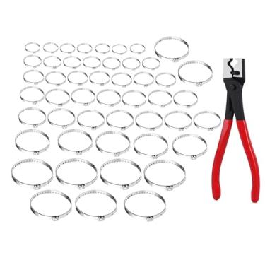Imagem de FashionCha Alicate para Abraçadeiras de Mangueira com Conjunto de Abraçadeiras CV em aço Inoxidável, Fixação Automotiva, Compacto E Versátil, Estilo a