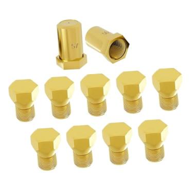 Imagem de MotiveTech Kit de conversão de GLP para fogão a gás com adaptador e bicos de latão para trailers, cabanas e residências. Substitui o modelo 4980407.