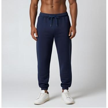 Imagem de Calça Moletom Masculino Adulto - Glev.Conceito, M, Azul escuro
