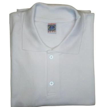 Imagem de Camisa polo masculina lisa piquet casual trabalho empresa bordado mang