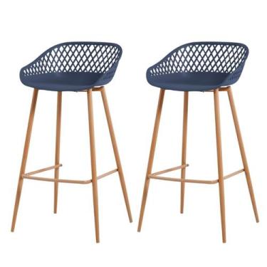 Imagem de Kit 2 Banquetas Mônaco Clarice Alta Fratini 96 cm (altura) em Poliprop