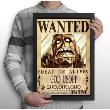 Imagem de Quadro Procura-se God Usopp - One Piece (Tamanho A3) - Shimai