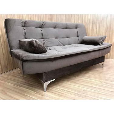 Imagem de Sofá Cama 3 Lugares Marrom 500 Stilo