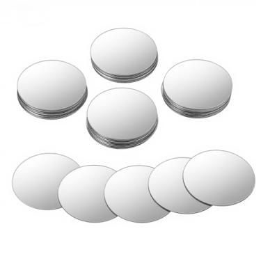 Imagem de 50 peças de mini azulejos redondos de acrílico, círculos autoadesivos decorativos para mosaico, espelhos redondos pequenos de 5 cm, adesivos de azulejos para parede, mosaicos, artesanato DIY