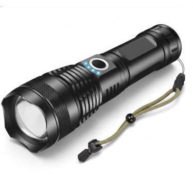 Imagem de Lanterna Tática Recarregável USB P50 1500 Lumens, Resistente à Água IPX65, Zoom Ajustável 500m, Bateria de Longa Duração