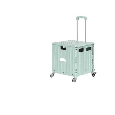 Imagem de Caixa de armazenamento multifuncional de grande capacidade para veículos, carrinho de compras dobrável, organizador universal de porta-malas de carro (laranja)