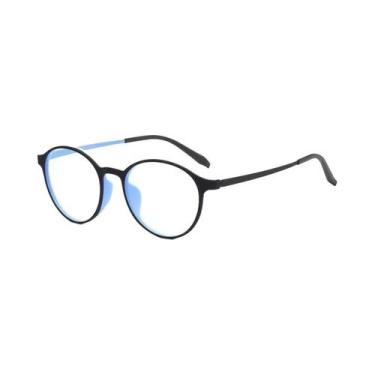 Imagem de Óculos De Grau Feminino Ultraleve Retrô Redondo Com Armação TR90 E Len