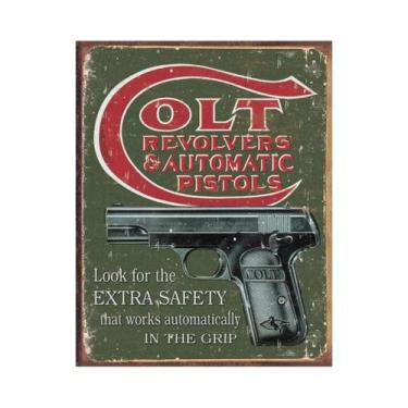 Imagem de Placa De Metal Vintage Com Tema De Pistola, Placa De Parede De Ferro, 