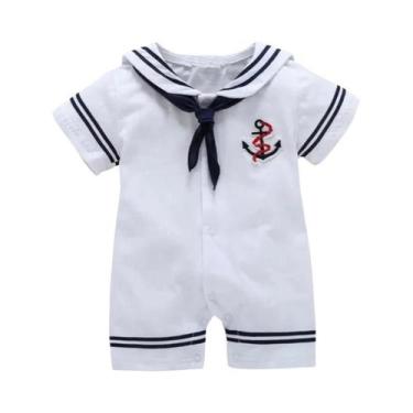 Imagem de Macacão De Marinheiro Para Bebês Recém-nascidos, Manga Curta, Roupas D