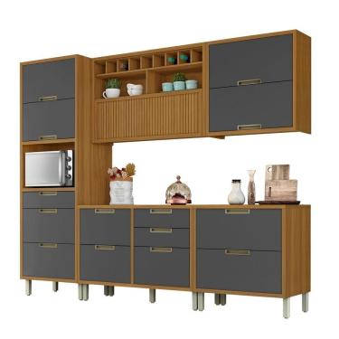 Imagem de Cozinha Completa 5 Peças Imperatriz Nesher Freijó-grafite