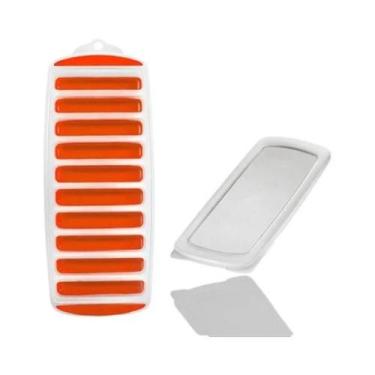 Imagem de Forma De Gelo Plástica Reutilizável Com Tampa Para Garrafas De Água E 