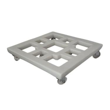 Imagem de Suporte Quadrado com Roda 40cm - Alpe & Aritana CORES:Azul, Cimento