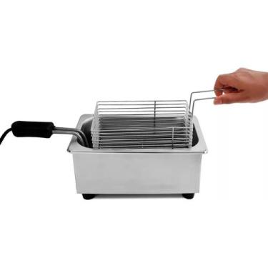 Imagem de Fritadeira Elétrica Retangular Inox 1 L 220v - alfa suportel, 220V